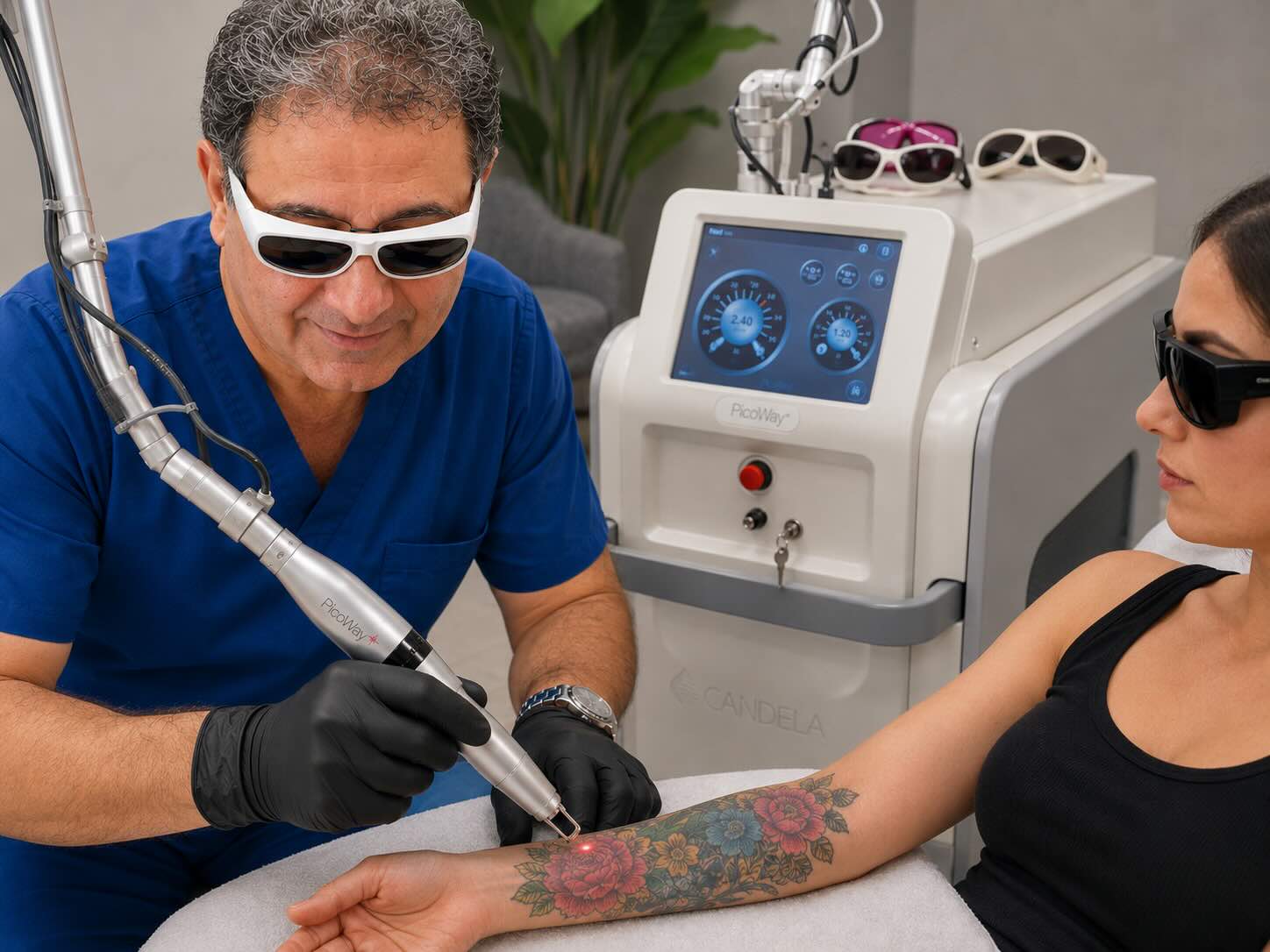 Entfernung farbiger Tattoos mit Pico-Laser in Hanau