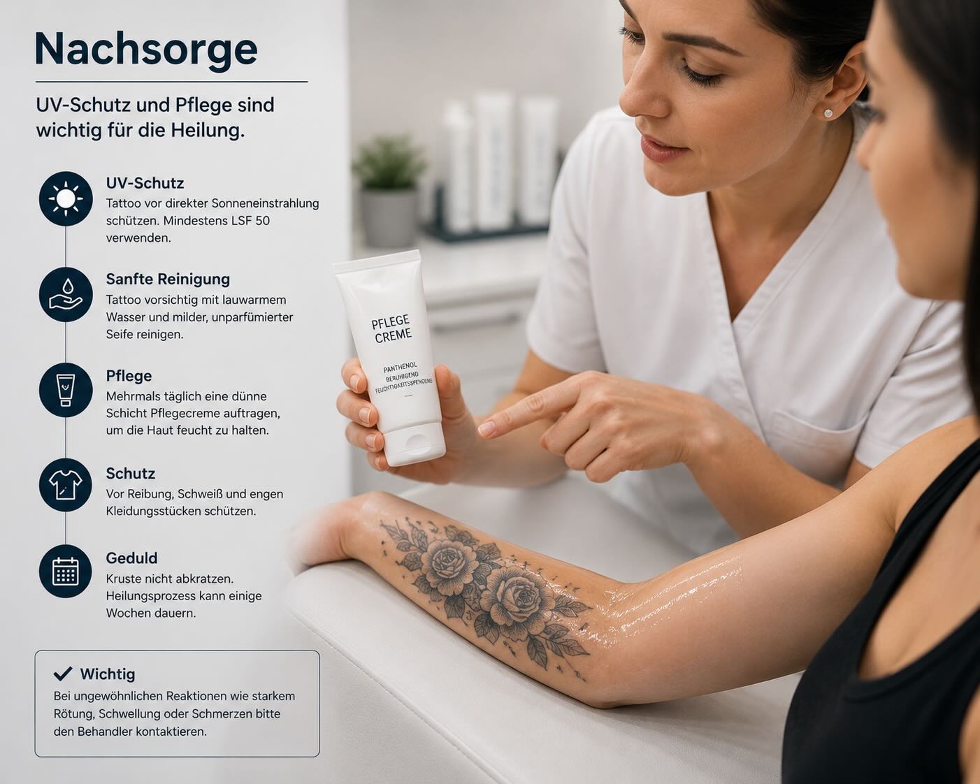 Nachsorge nach einer Tattooentfernung mit Laser in Hanau