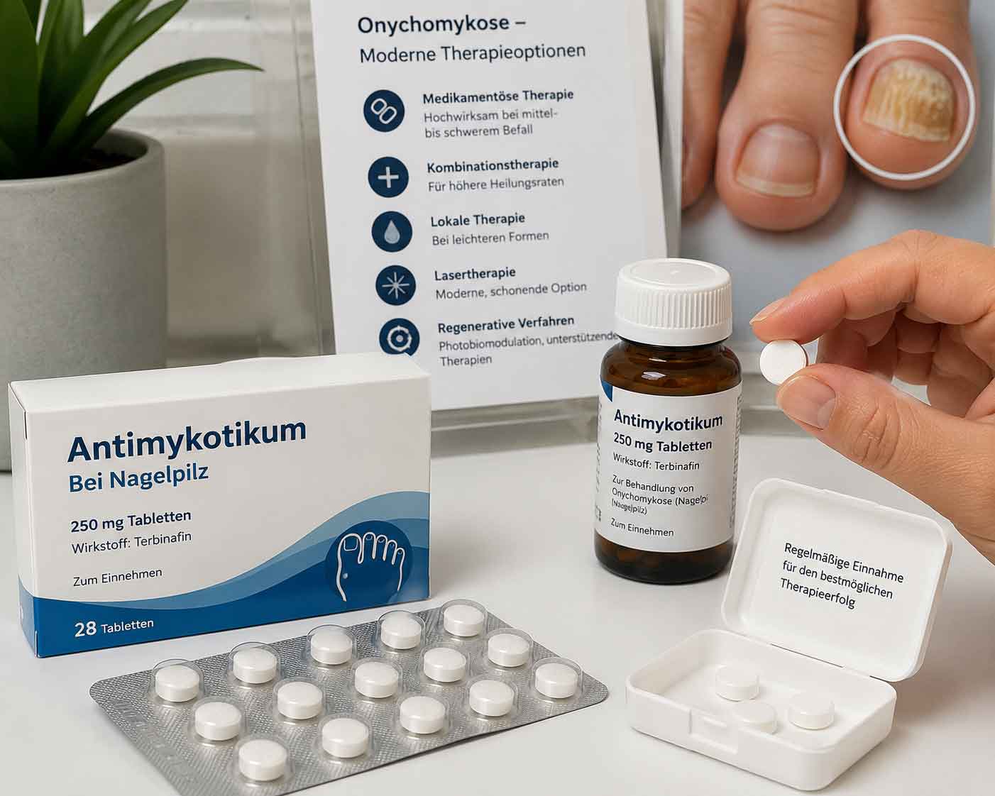 Medikamentöse Behandlung bei Nagelerkrankungen und Nagelpilz