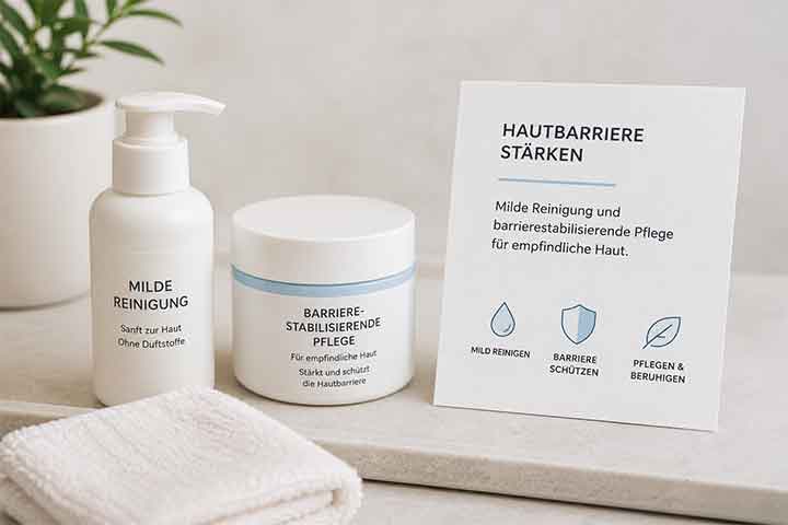Hautbarriere stärken bei Rosazea