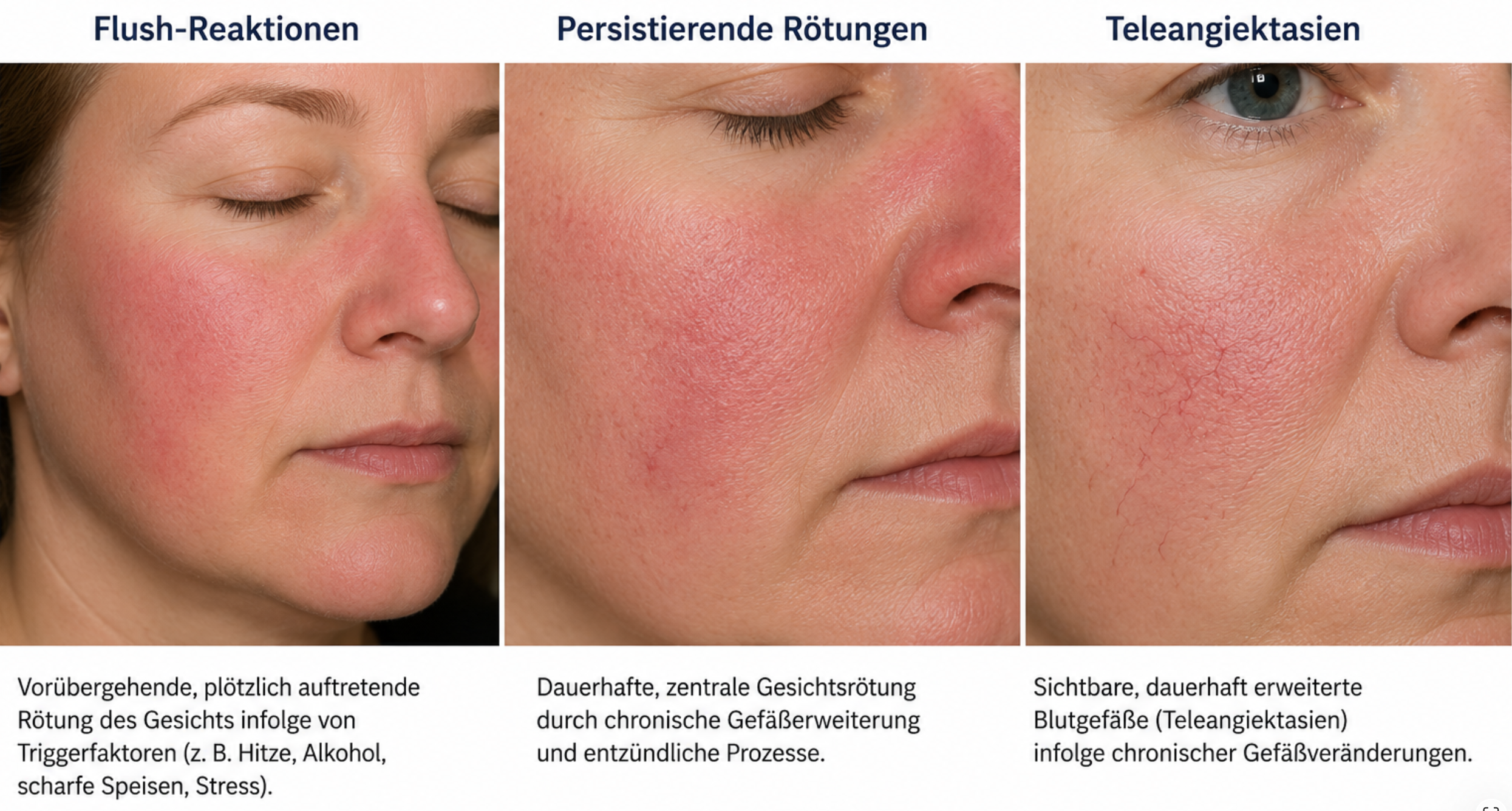 Couperose und sichtbare Gefäße bei Rosazea