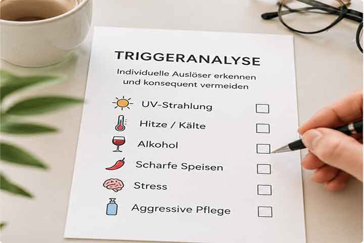 Triggeranalyse bei Rosazea